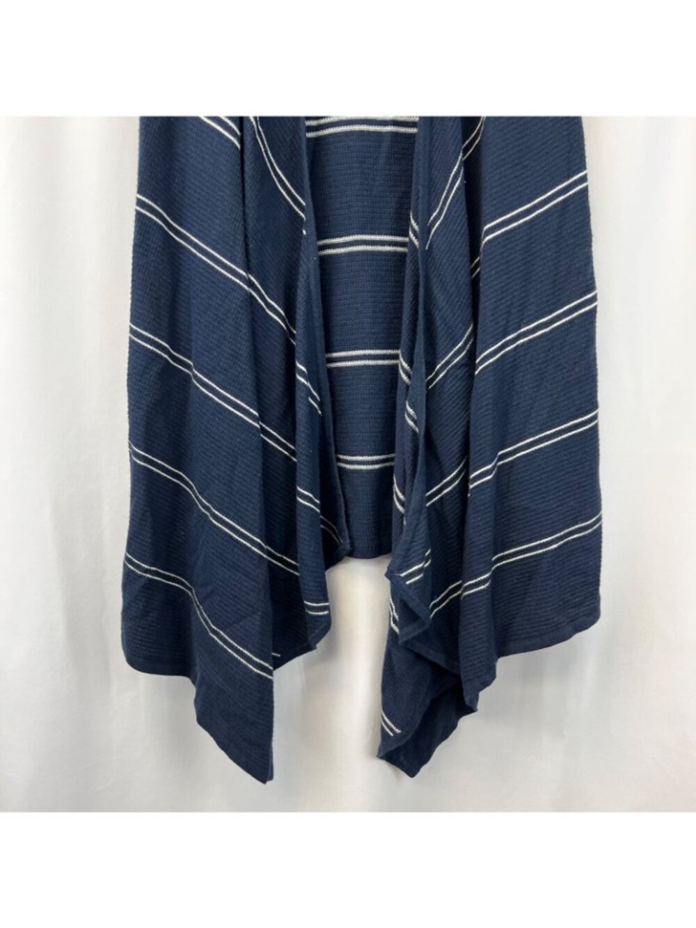 Tommy Hilfiger Womens Knit Sleeveless Cardigan Open Front Navy/White Size S/P - Picture 4 of 8